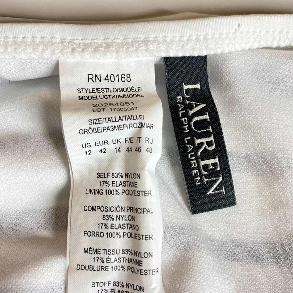 Lauren Ralph Lauren Women's Striped Bikini Bottom, size 12 - Picture 3 of 6